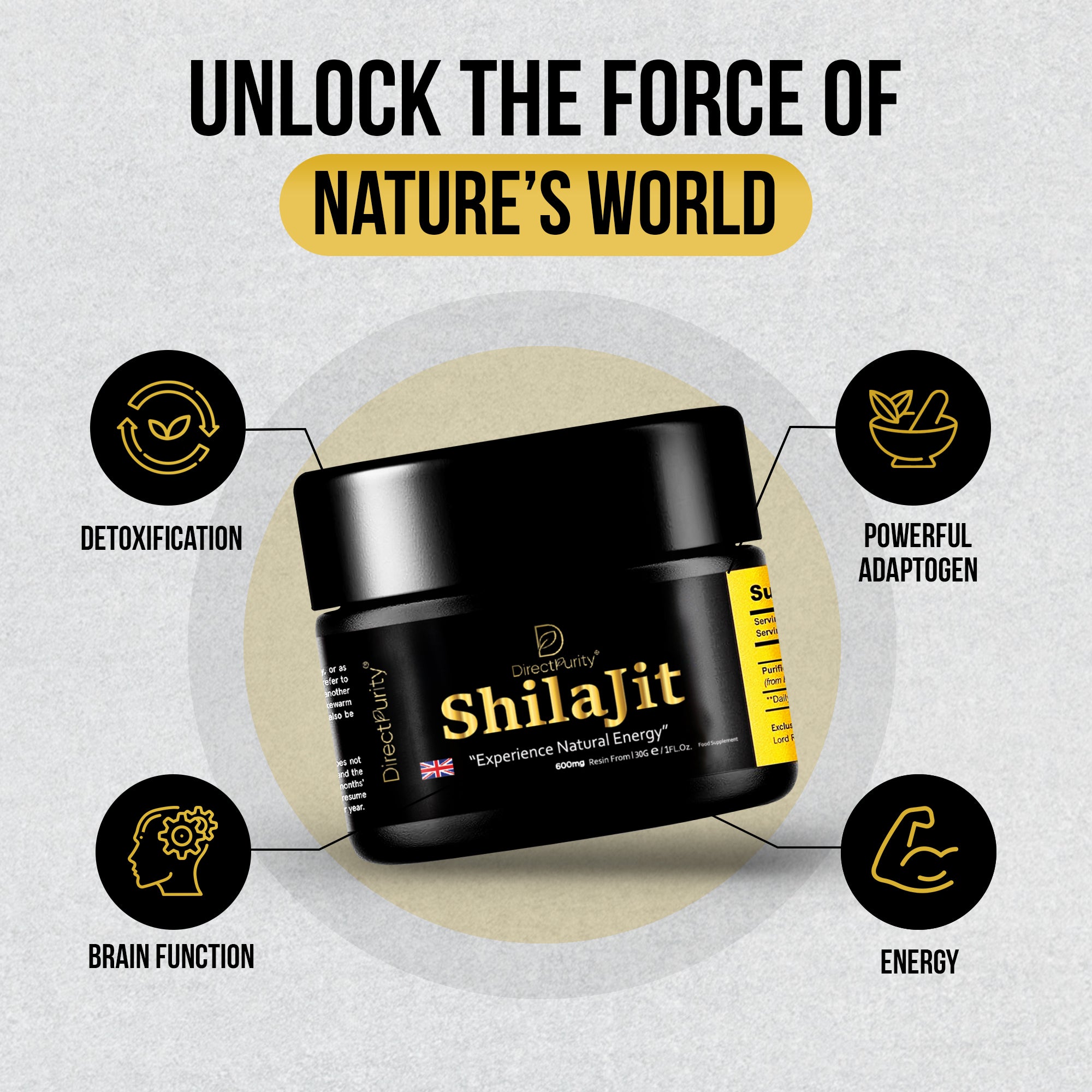Pure Himalayan Shilajit Resin – Grade A 50 g – 85+ Trace Minerals & Fulvic Acid – Natural Energy & Immune Support – Vegan, 2‑Month Supply