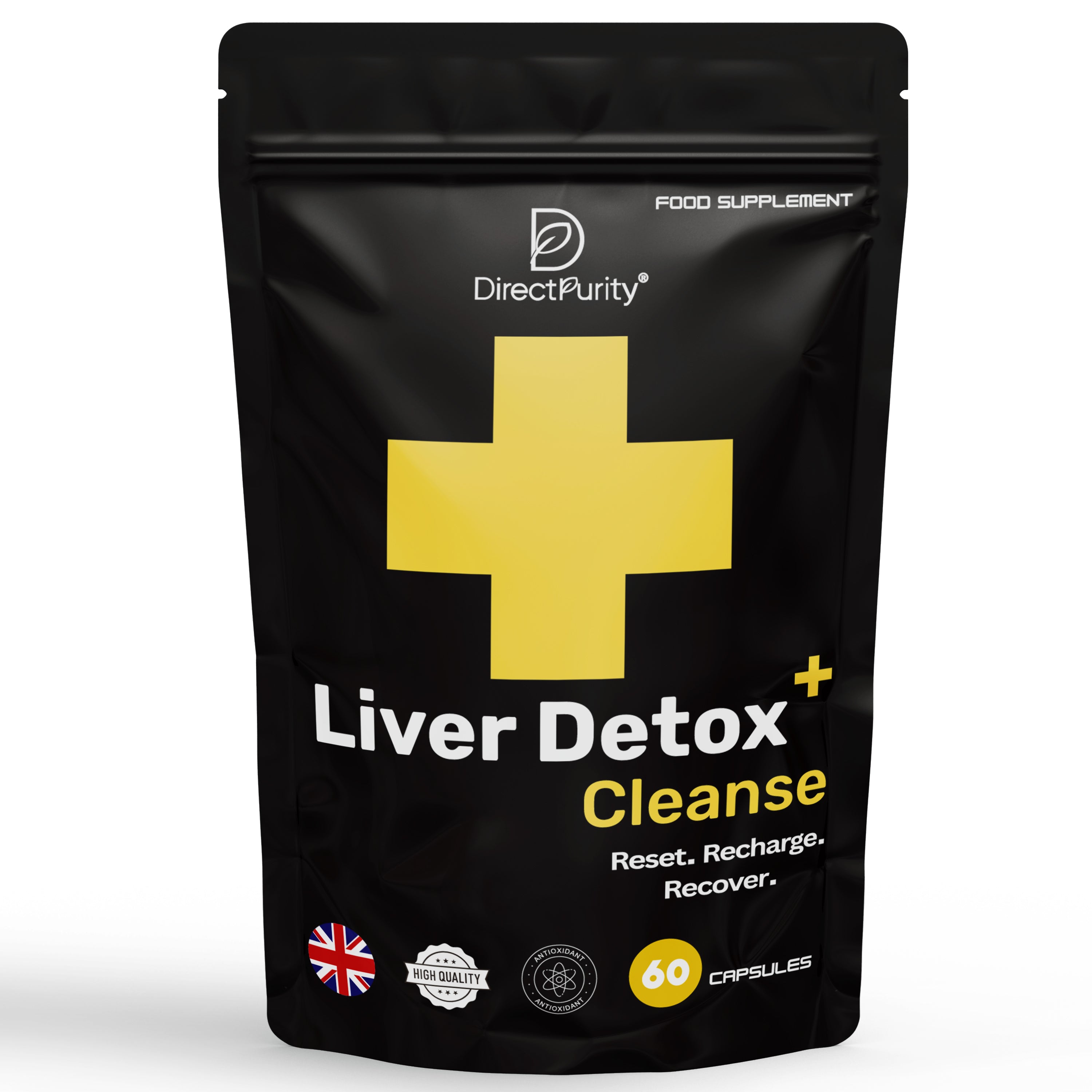 Liver Detox & Support – DHM, Rosemary Extract, Magnesium, B Complex – 60 Capsules – Natural Cleanse, Repair & Recovery Formula for Daily Wellness .