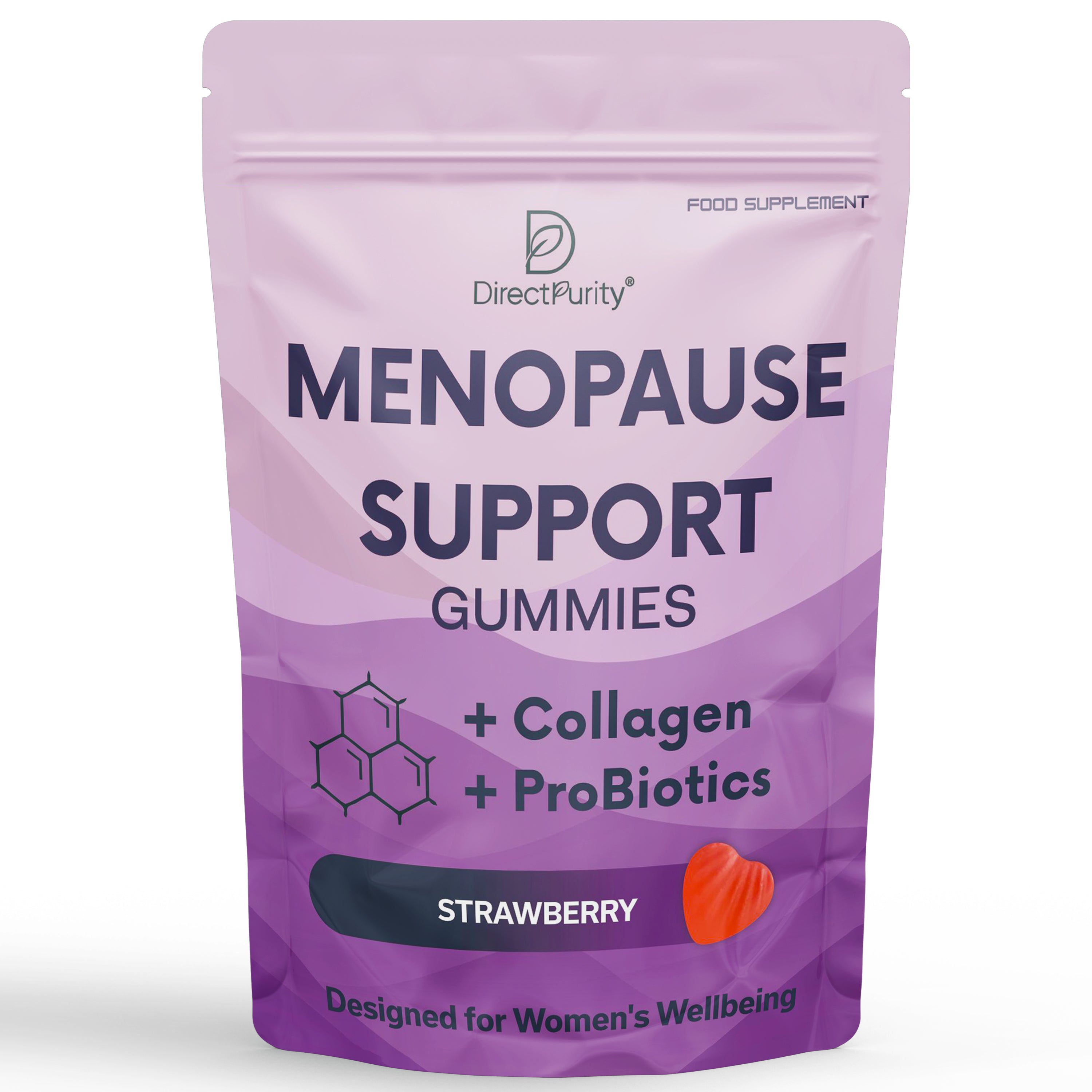 Menopause Support Gummies with Collagen & Probiotics – Sage, Red Clover, Ashwagandha, Lions Mane, Biotin & Hyaluronic Acid – Vitamin B6, D3, C, Zinc & Magnesium – 60 Gummies