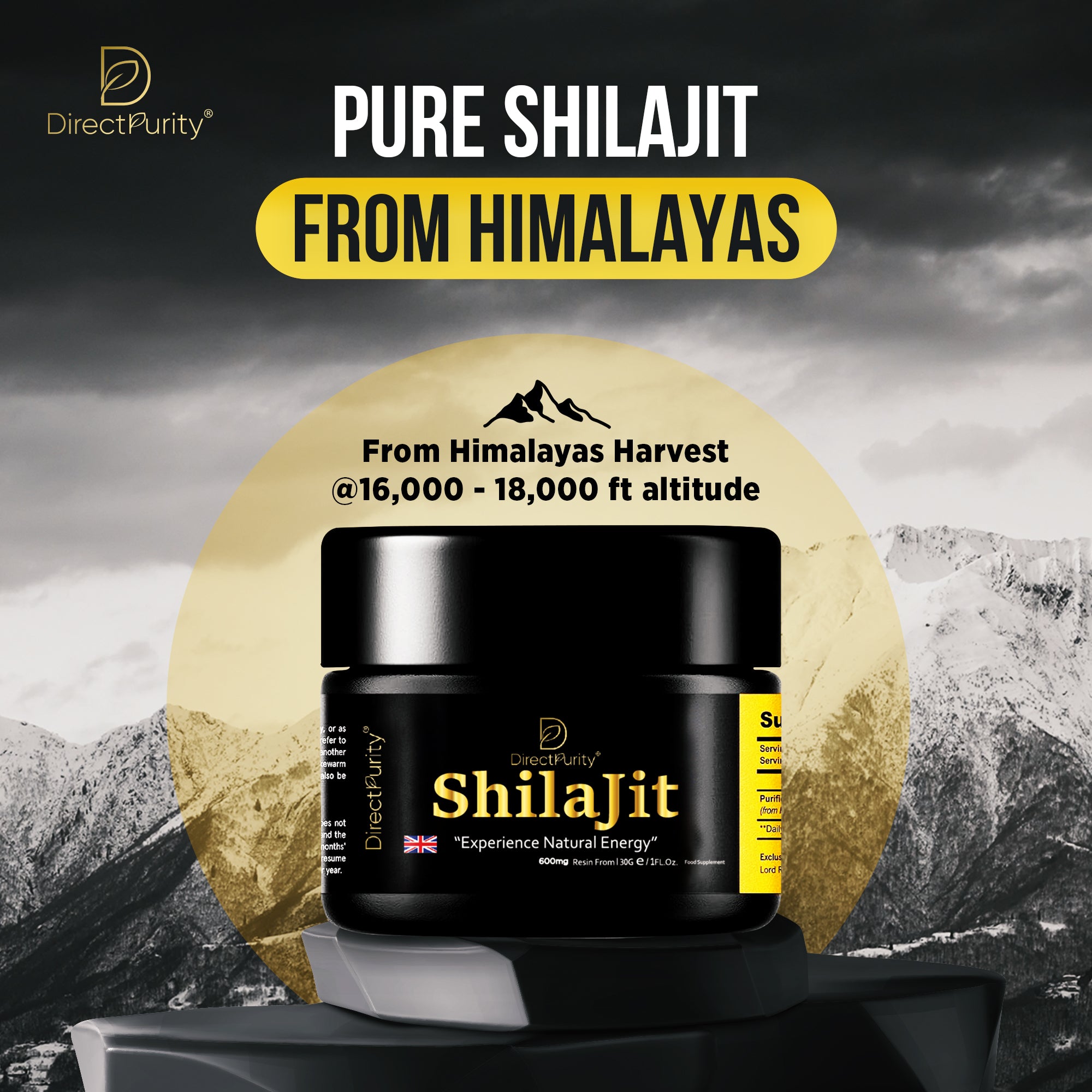 Pure Himalayan Shilajit Resin – Grade A 50 g – 85+ Trace Minerals & Fulvic Acid – Natural Energy & Immune Support – Vegan, 2‑Month Supply