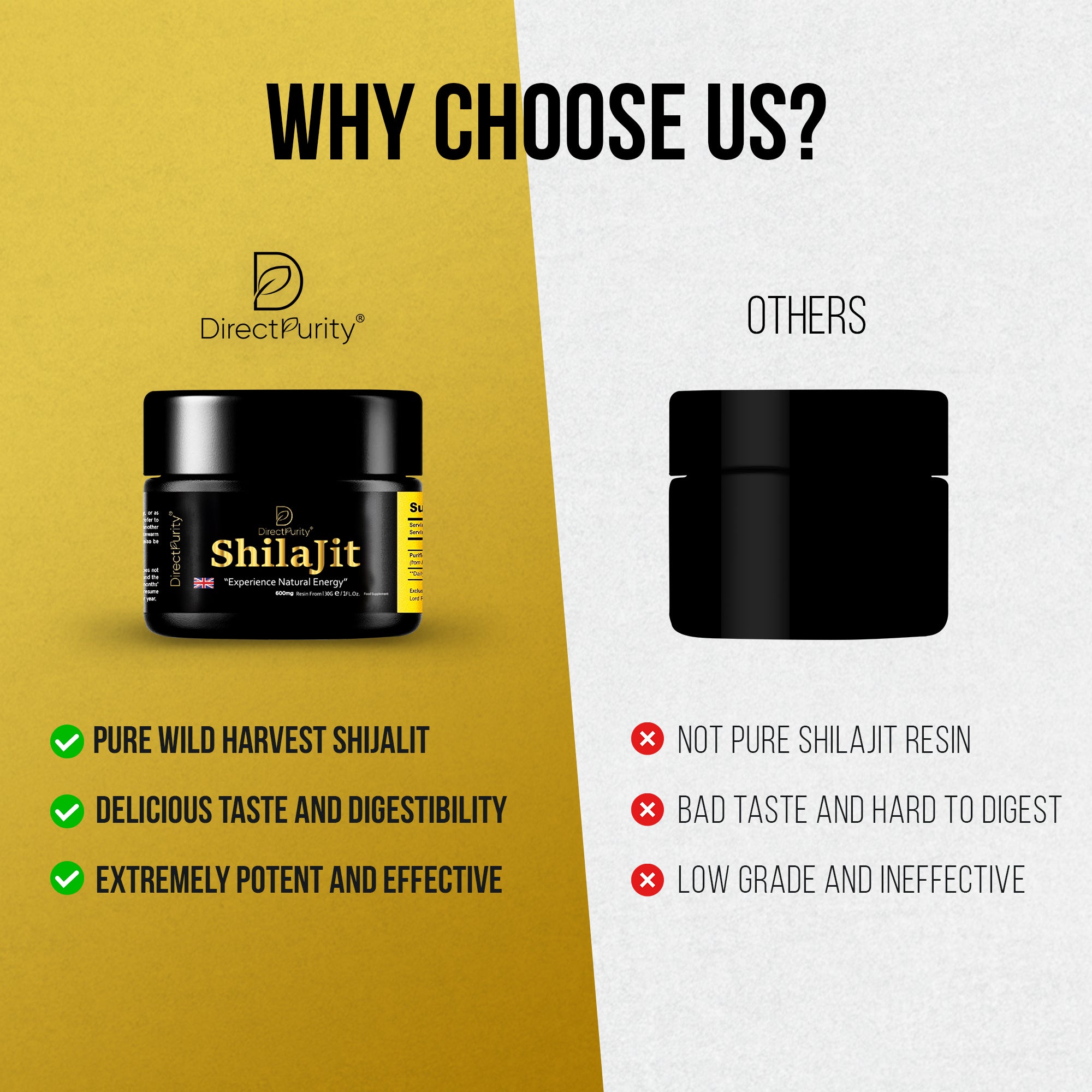 Pure Himalayan Shilajit Resin – Grade A 50 g – 85+ Trace Minerals & Fulvic Acid – Natural Energy & Immune Support – Vegan, 2‑Month Supply